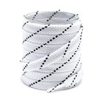 Shoemate Spor Ayakkabı ve Atletik Ayakkabılar için Şık Kalın Düz 1,7 cm Ayakkabı Bağcıkları, Ayakkabı İpleri, 13 Beyaz/Siyah, 60"(152cm)