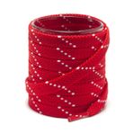 Shoemate Spor Ayakkabı ve Atletik Ayakkabılar için Şık Kalın Düz 1,7 cm Ayakkabı Bağcıkları, Ayakkabı İpleri, 18 Kırmızı/Beyaz, 45"(114cm)