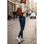 Shoemix Taba Dokulu Mini Sırt Çantası - Şık Tasarım Günlük Sırt Çantası