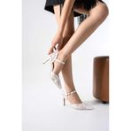 Shoes Kadın Şık Dantel Topuklu Ayakkabı Stiletto