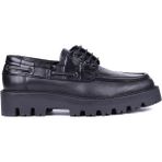 Shoetyle 115-K512 Siyah Hakiki Deri Croco Desen Bağcıklı Erkek Günlük Ayakkabı