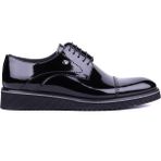 Shoetyle Fosco - Hakiki Rugan Deri Erkek Günlük Ayakkabı - 2928 - Siyah