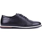 Shoetyle - Hakiki Deri Siyah Renk Günlük Erkek Ayakkabı - 900-5089