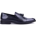 Shoetyle - Hakiki Rugan Deri Lacivert Renk Erkek Klasik Ayakkabı - 900-4702