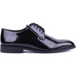 Shoetyle - Hakiki Rugan Deri Siyah Renk Erkek Klasik Ayakkabı - 900-4804