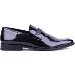 Shoetyle - Hakiki Rugan Deri Siyah Renk Klasik Erkek Ayakkabı - 900-2602