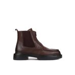 Shoetyle - Kahverengi Deri Fermuarlı Erkek Bot 250-085
