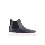 Shoetyle - Lacivert Hakiki Deri Kadın Chelsea Bot - 6929