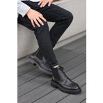 Shoetyle - Siyah Deri Fermuarlı Erkek Bot 250-085