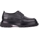 Shoetyle - Siyah Hakiki Deri Bağcıklı Günlük Erkek Ayakkabı 115-K609