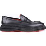 Shoetyle - Siyah Hakiki Deri Bağcıksız Erkek Günlük Ayakkabı 250-2575