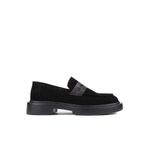 Shoetyle - Siyah Süet Deri Bağcıksız Erkek Klasik Ayakkabı 250-2375