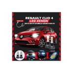 SHOOPLAA Renault Clio 4 2012-2019 Uzun Far Uyumlu Şimşek Etkili Led Xenon Pro Series H1