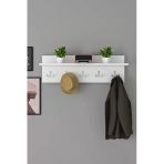 Shoovvel Kios Kapı Arkası Hol Mutfak Banyo Havlu Askılığı Elbise Ve Çok Amaçlı Modern Country Duvar Askılığı Beyaz