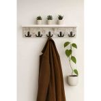 Shoovvel Pablo Portmanto Duvar Askılığı – Mdf 70 Cm Beyaz Mermer