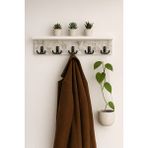 Shoovvel Pablo Portmanto Duvar Askılığı | Mdf | 70 cm - Kırçıllı Beyaz