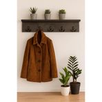 Shoovvel Pablo Portmanto Duvar Askılığı | Mdf | 70 cm - Siyah - Mermer Desen
