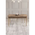 Shoovvel Vena Atlantik Çam Mdf 70X114 Ahşap Ayaklı Açılır Üstkalite Mutfak Masası, Yemek Masası, Salon Masası Atlantik Çam Desen