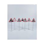 shop 1/64 Ölçek Diorama Trafik Levhaları – 7’li Mini Set -Model Sahne Aksesuarı