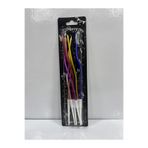 shop 6'lı KIVRIMLI RENKLİ Doğum Günü Mumu 15CM Pasta Mumu Kıvrık Mum