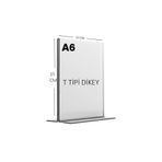 shop A6 T-TİPİ DİKEY 10X15 ŞEFFAF PLEKSİ RESİMLİK. BROŞÜRLÜK. MENÜ .FÖYLÜK . ETİKET. FİYATLIK