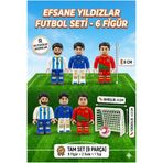 SHOP AND JOY Özel Koleksiyon Dünya Yıldızları 6'lı Futbolcu Mini Figür Seti + 2 Kale + 1 Top