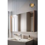 shop Aynalı Banyo Dolabı – Raflı Lavabo Üstü, Modern Tasarım - 80x70 - Üç Kapaklı Depolama