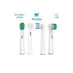 shop Braun - Oral B Şarjlı Ve Pilli Diş Fırçası Uyumlu 4 Adet Yedek Başlık