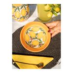 shop El yapımı limon desenli 16x6,5 cm seramik kase