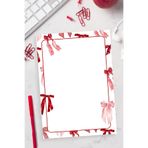 shop Kırmızı Kurdele Desenli A4 - Notepad, Bloknot, Not Defteri, Check List, Okul Defteri, Planlayıcı
