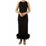 Shop Krutzo Siyah Tüylü Otrişli Abiye Elbise Siyah 38