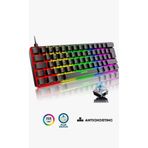 shop T60 Siyah Mavi Blue Switch App Uygulamalı Mekanik Rgb Klavye Kablolu Gaming Oyuncu Klavyesi
