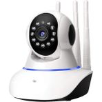 Shop Uygun Shop Kablosuz Gece Görüşlü 3 Antenli Güvenlik Ip Kamera Wifi Harekete Duyarlı Beyaz Renk