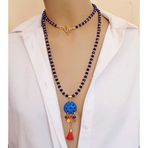shop Uzun Doğal Taş Süryani Nazar Taşı Kolye Farklı Renk Seçenekleri