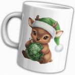 Shop Yılbaşı Yavru Geyik Temalı Kupa - Beyaz