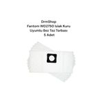 shopdrm DrmShop Fantom Wd 2750 Islak & Kuru Uyumlu Süpürge Bez Toz Torbası 5 Adet DrmYk5tor