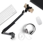 ShopFast 360° Dönen Telefon Tablet Tutucu Esnek Uzun Kollu Metal Gövde Vocal Stents Ayarlanabilir Kıskaçlı Youtuber Twitch Yayın Teleskopik Katlanır Seviyeli