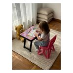 ShopHouse KATLANIR HOBİ,DERS,OYUN SEHPASI+ÇOCUK KOLTUĞU SET KATLANIR SEHPA + KATLANIR KOLTUK *PEMBE