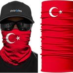 ShopINess Üniseks Yetişkin Çok Fonksiyonlu Boyun Isıtıcı Boyun Isıtıcı Bayrak Tarzı Futbol Dünya Kupası, Türkiye, 48x25 cm