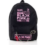 Shopiolog Black Pink Piercingli Zincirli Siyah Sırt Çantası