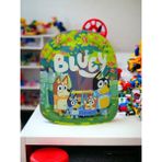 Shopiolog Blueey Biingo 3D Kabartmalı Anaokulu Kreş ve Günlük Kullanım Çantası Sırt Çantası 2 - 6 Yaş - Açık Yeşil