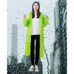 Shopiolog Kadın Erkek Yağmurluk Kapüşonlu Çıtçıtlı Eva Siyah Yağmurluk - Standart - Armut Yeşili