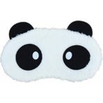 Shopiolog Unisex Beyaz Peluş Panda Uyku Bandı - Beyaz - Siyah