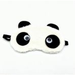 Shopiolog Unisex Beyaz Peluş Panda Uyku Bandı