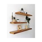 Shopkutuk Doğal Ahşap Raf 70x15 Cm