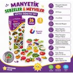 Shoplandu Eğitici Öğretici Manyetik Sebzeler Meyveler Seti Magnet Mıknatıslı Sebzeler Meyveler Figürleri Orijinal 26 Parça - Renkli