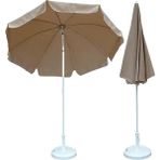 Shoplandu Kalın Kumaş Gabardin Plaj Balkon Teras Deniz Bahçe Şemsiyesi Katlanır Eğilebilen Kolay Kullanım 200 cm - 2 x 2 m - Bej