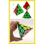 Shoplandu Profesyonel Speed Piramit Üçgen Akıl Küpü Rübik Küp Zeka Küpü Sabır Küpü Prizma 10x10x10 Cm