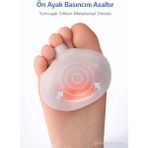 Shopping Area Adiva Silikon Metatarsal Ped – Ön Ayak Basınç Azaltıcı Parmak Halkalı Ayak Destek Pedi (2’li) - Standart Boy
