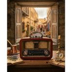 Shopping Area Nostaljik Radyo - Bluetooth Destekli, Şarjlı, USB ve Sd Kart Girişli 3 Bant Radyo - Kırmızı
